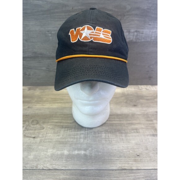 Volunteer Traditions TN Vols Black Orange Rope Hat Adjustable Snapback Cap - Picture 2 of 9